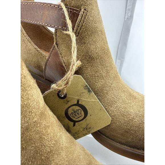 BORN Women's Size 6M Suede Leather Carin Boots TAN Ankle Bootie Buckle Strap NWT - Picture 3 of 14